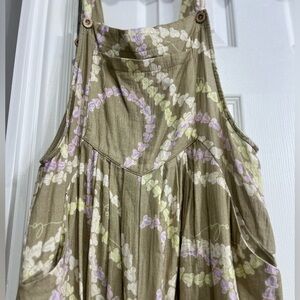 Simply Sisters starlye overalls crown flower print